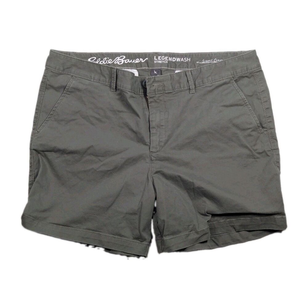 Eddie Bauer's Lightly Curvy Legendwash Stretch Shorts Size 14